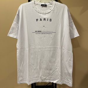 Raf Simons SS19 Oversized Tour Paris White Tee